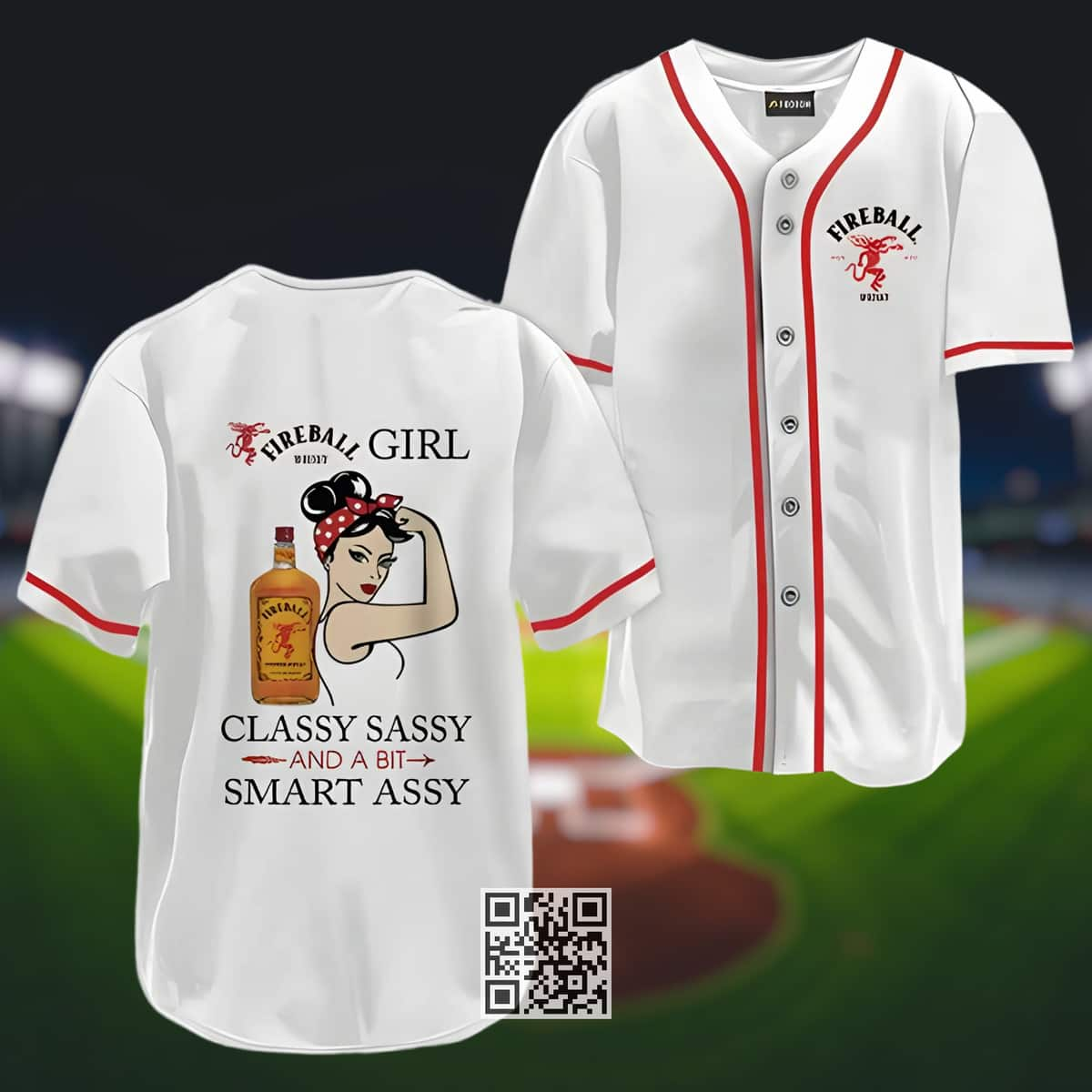 Fireball Baseball Jersey Classy Sassy And A Bit Smart Assy Gift For Sport Dad