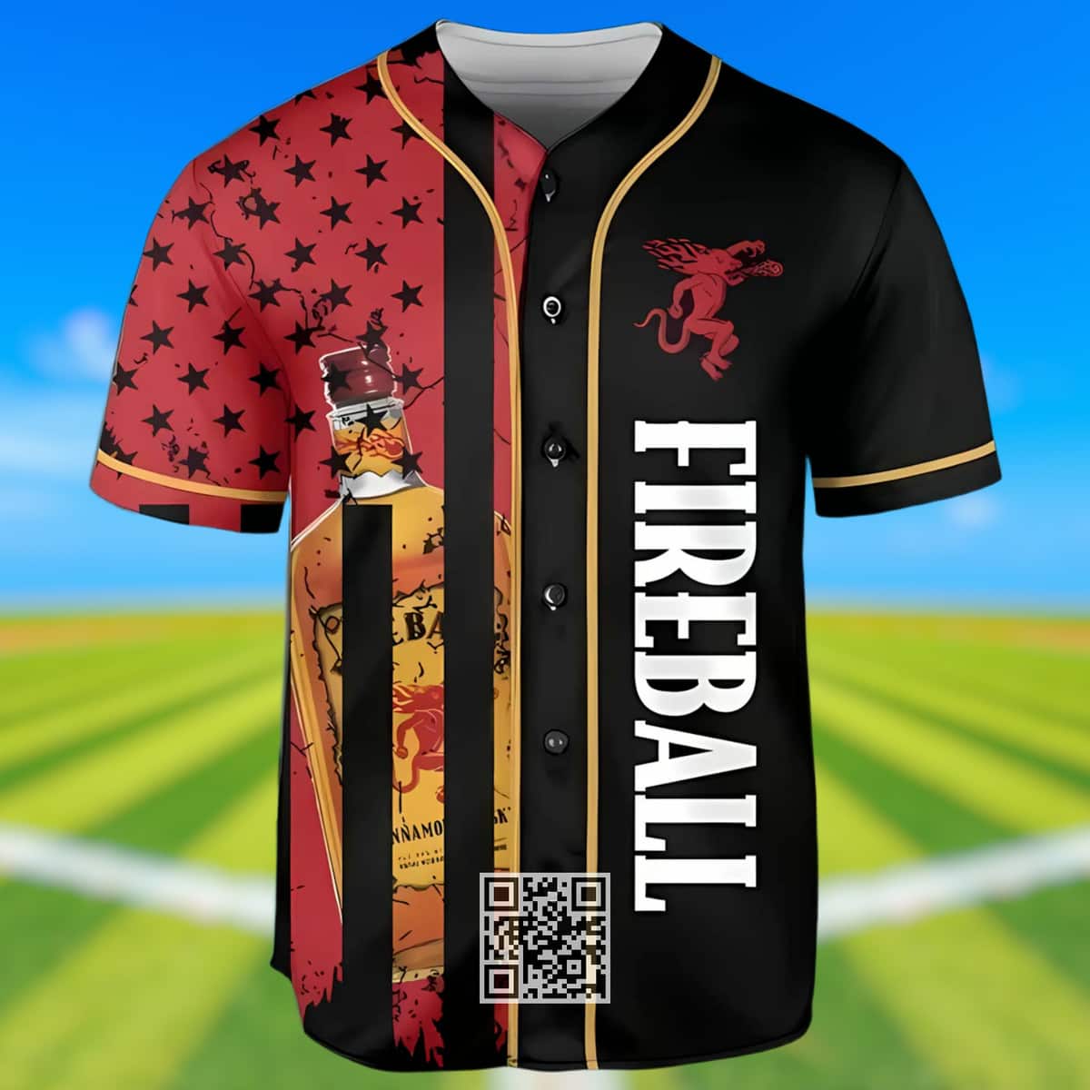Fireball US Baseball Jersey Gift For Whisky Lovers Tastes Like Heaven Burns Like Hell Fireball US Baseball Jersey Gift For Whisky Lovers Tastes Like Heaven Burns Like Hell