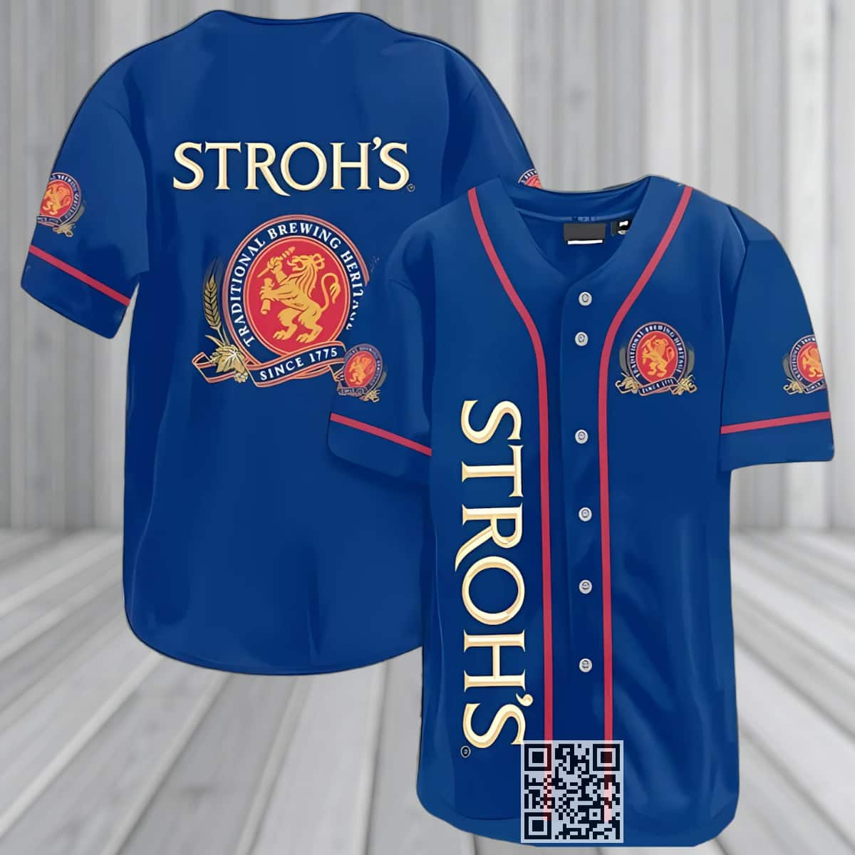 Stroh's Beer Baseball Jersey Gift For Sporty Husband