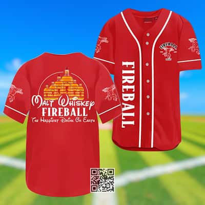 Fireball Baseball Jersey Malt Whiskey The Happiest Drink On Earth Fireball Baseball Jersey Malt Whiskey The Happiest Drink On Earth