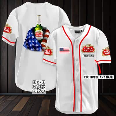 Vintage Stella Artois Beer Baseball Jersey Customize Name Gift For Sporty Boyfriend Vintage Stella Artois Beer Baseball Jersey Customize Name Gift For Sporty Boyfriend