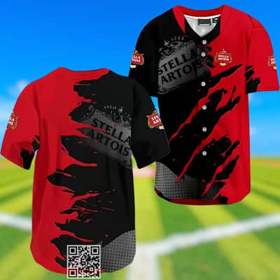 Stella Artois Beer Baseball Jersey Metal Crack Pattern Gift For Sport Dad Stella Artois Beer Baseball Jersey Metal Crack Pattern Gift For Sport Dad