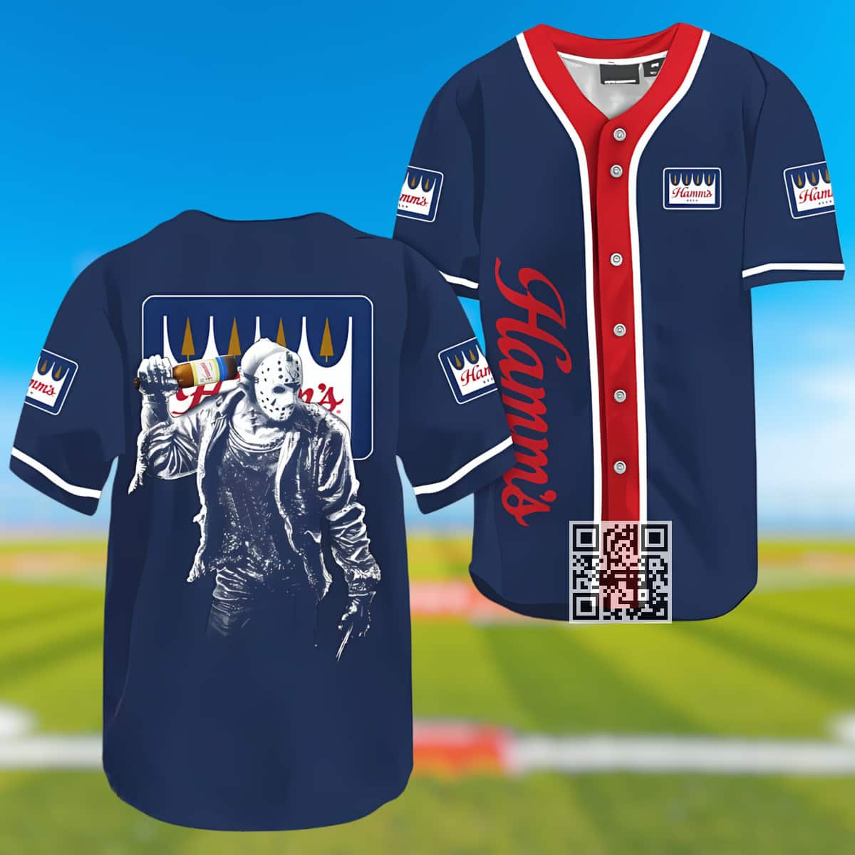 Jason Voorhees Hamm’s Baseball Jersey Gift For Sporty Husband