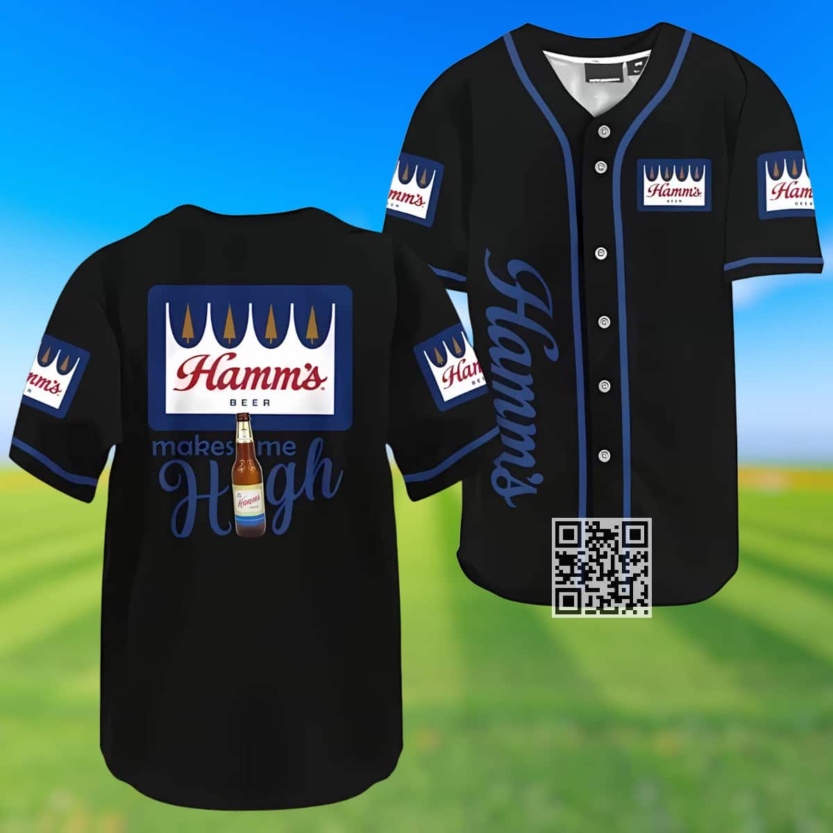 Hamm's Beer Baseball Jersey Make Me High Hamm's Beer Baseball Jersey Make Me High
