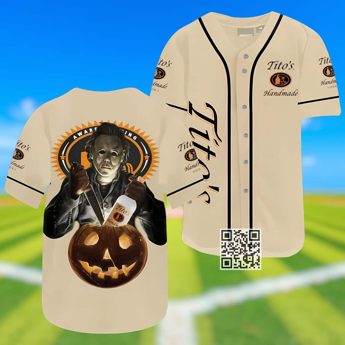 Michael Myers Tito's Vodka Baseball Jersey Gift For Sport Dad