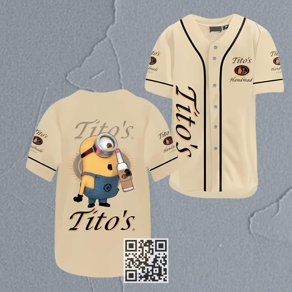 Minions Loves Tito's Vodka Baseball Jersey Gift For Best Friend