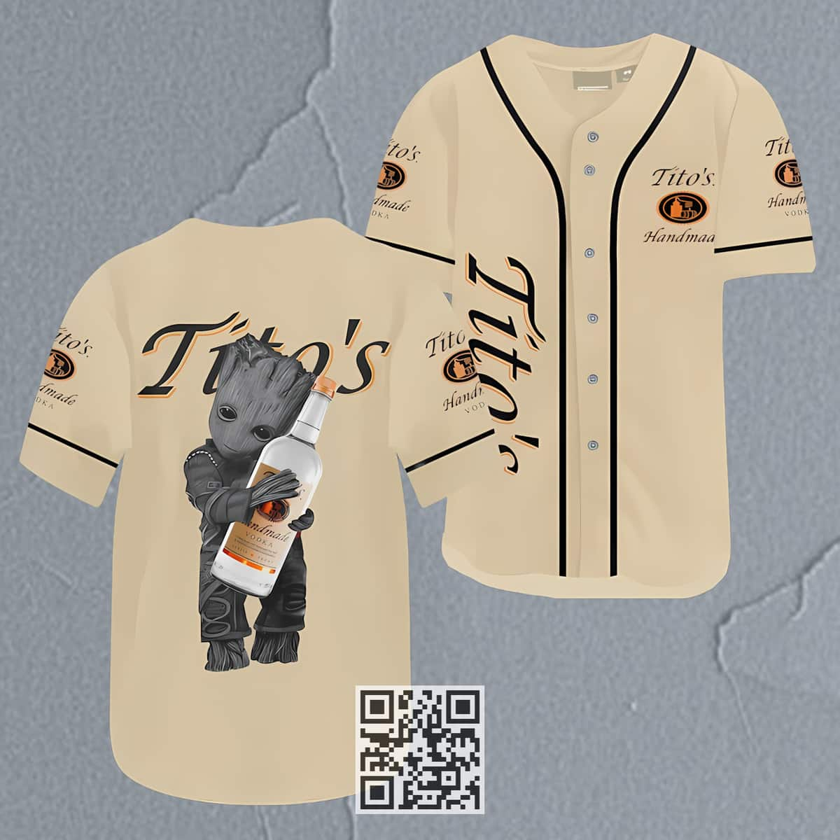 Groot Loves Tito's Vodka Baseball Jersey Gift For Vodka Drinkers