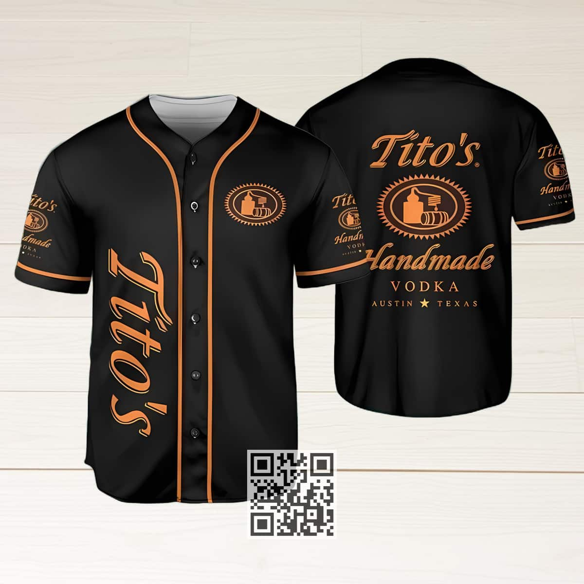 Black Tito’s Vodka Baseball Jersey Gift For Sport Dad