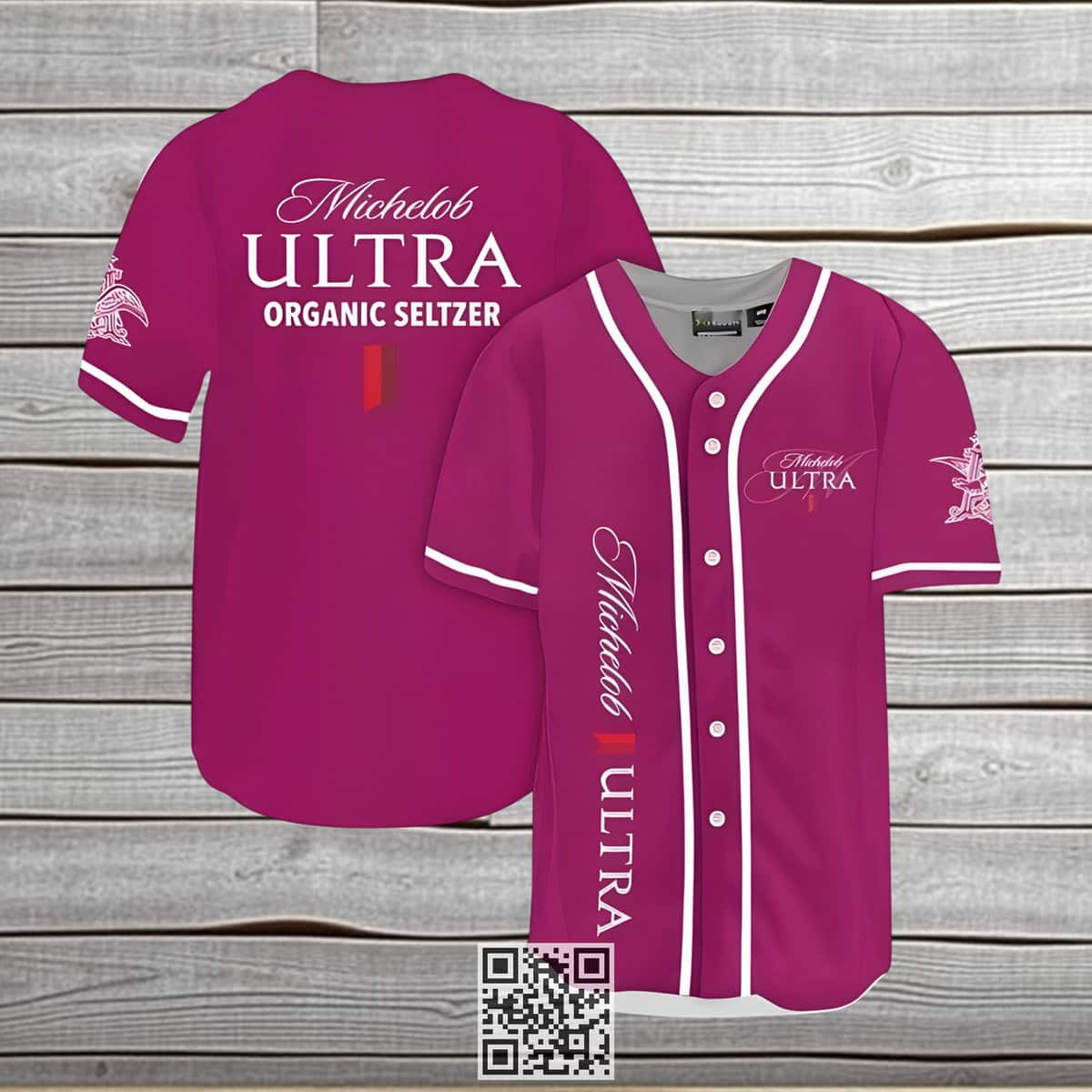 Purple Michelob ULTRA Baseball Jersey Organic Seltzer