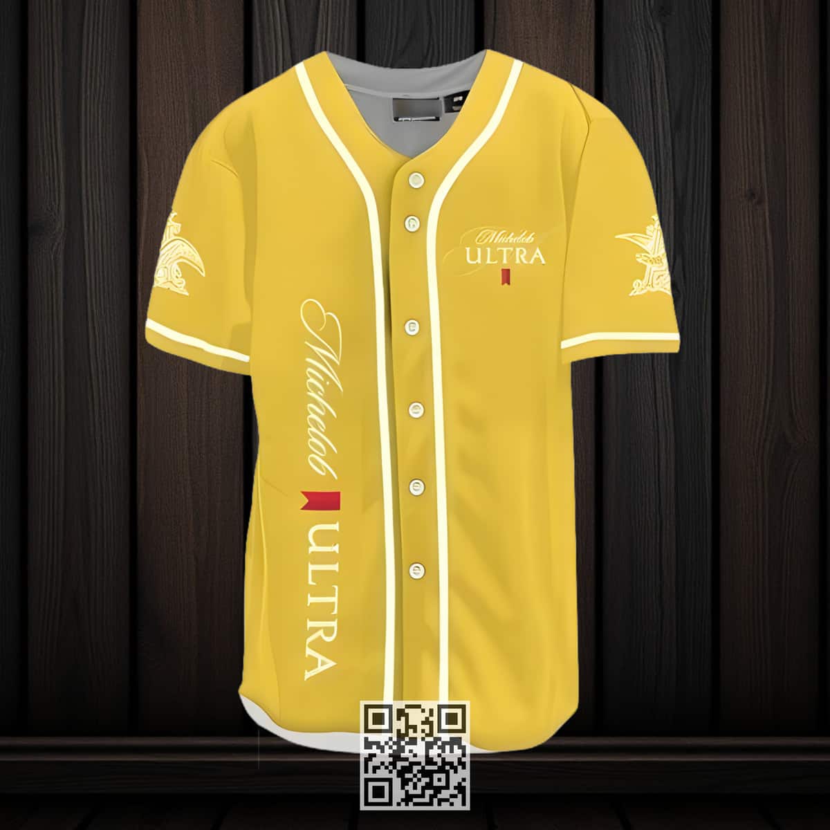 Classic Yellow Michelob ULTRA Baseball Jersey Organic Seltzer Classic Yellow Michelob ULTRA Baseball Jersey Organic Seltzer