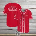 Classic Red Michelob ULTRA Beer Baseball Jersey Organic Seltzer