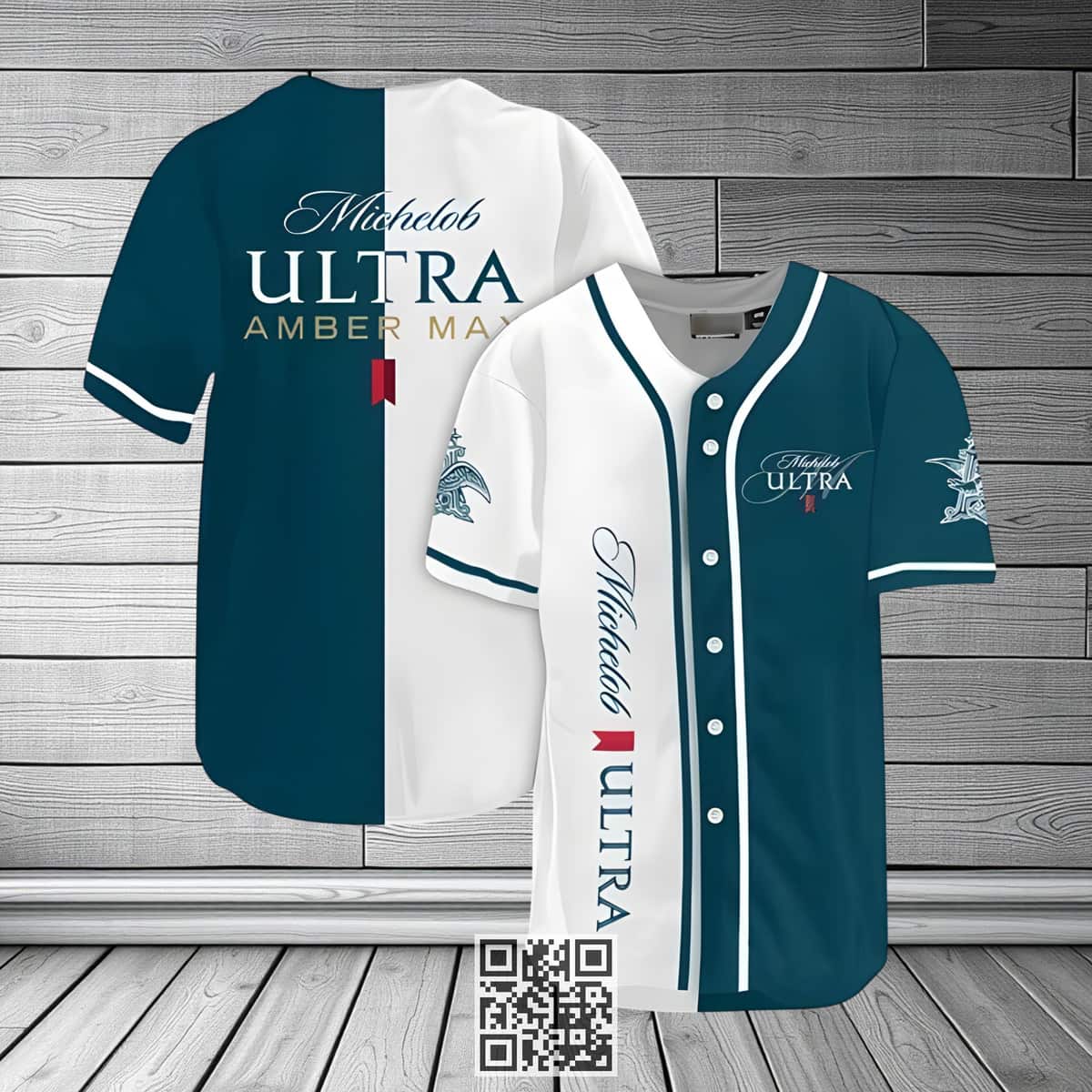 Michelob ULTRA Baseball Jersey Amber Max Michelob ULTRA Baseball Jersey Amber Max