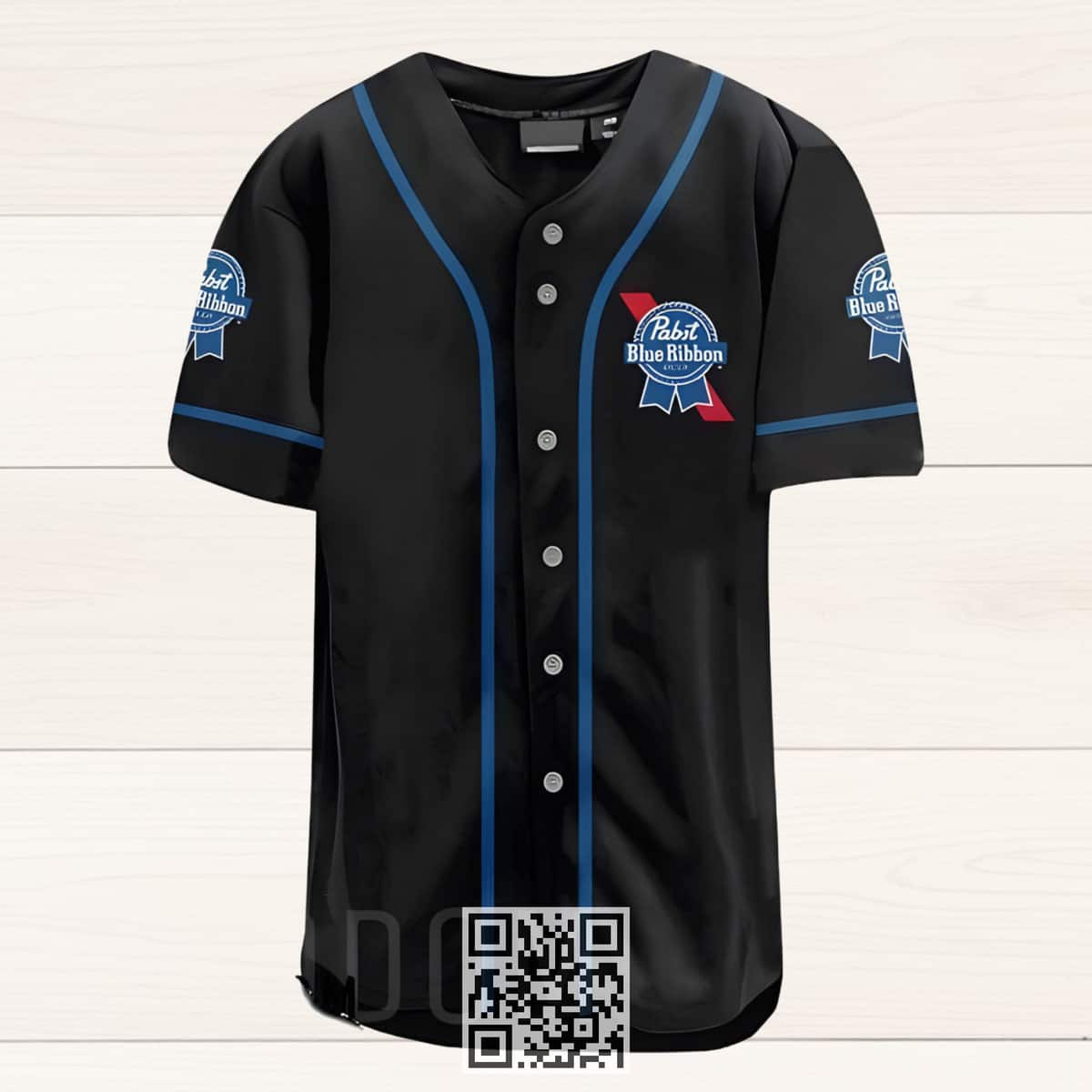 US Flag Black Skull Pabst Blue Ribbon Baseball Jersey Gift For Sport Dad