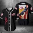 Black Dr Pepper Baseball Jersey US Flag Gift For Beer Lovers