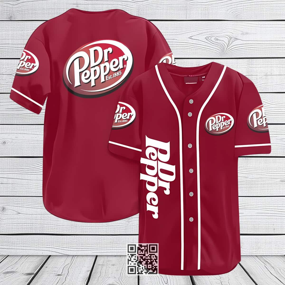 Red Dr Pepper Beer Baseball Jersey Red Dr Pepper Beer Baseball Jersey