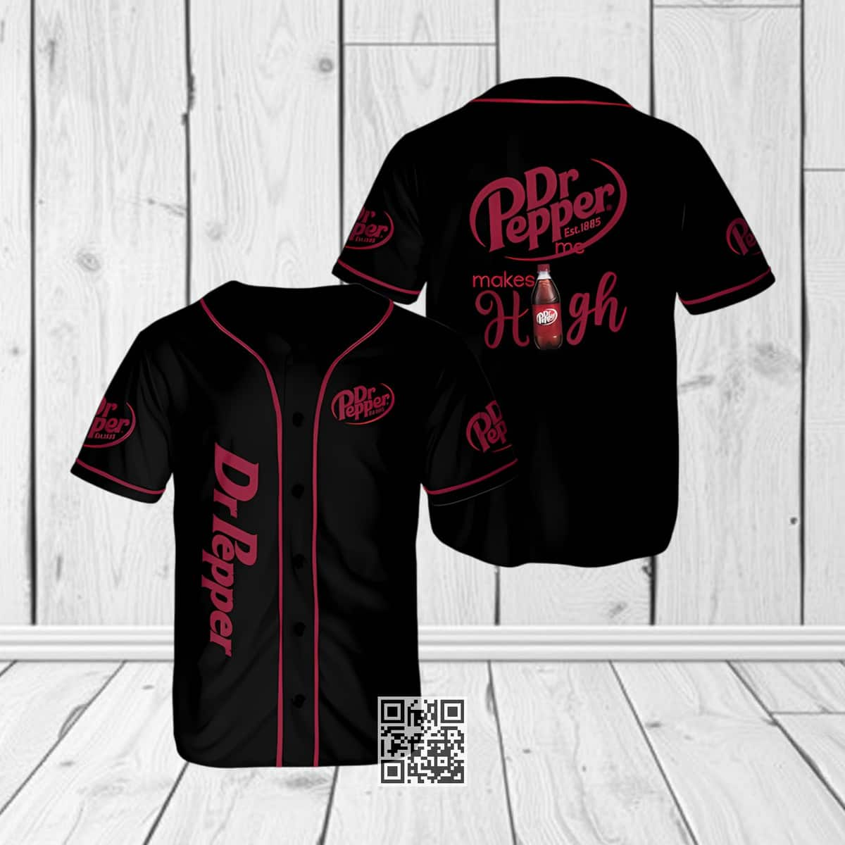 Funny Dr Pepper Beer Baseball Jersey Makes Me High