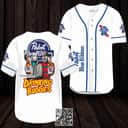 Jason Voorhees And Freddy Krueger Drinking Buddies Pabst Blue Ribbon Beer Baseball Jersey Jason Voorhees And Freddy Krueger Drinking Buddies Pabst Blue Ribbon Beer Baseball Jersey