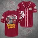 Creepy Jason Voorhees And Freddy Krueger Drinking Buddies Dr Pepper Beer Baseball Jersey Creepy Jason Voorhees And Freddy Krueger Drinking Buddies Dr Pepper Beer Baseball Jersey
