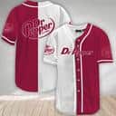 White And Crimson Split Dr Pepper Beer Baseball Jersey Gift For Her White And Crimson Split Dr Pepper Beer Baseball Jersey Gift For Her