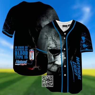 Michael Myers Natural Light Beer Baseball Jersey Michael Myers Natural Light Beer Baseball Jersey