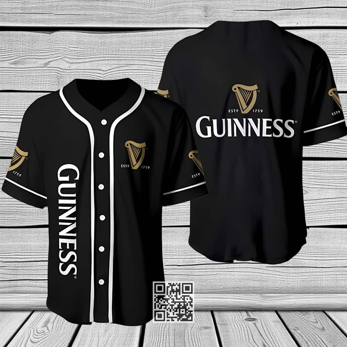 Black Guinness Baseball Jersey Gift For Beer Drinkers Black Guinness Baseball Jersey Gift For Beer Drinkers