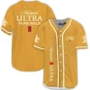 Michelob ULTRA Baseball Jersey Pure Gold Gift For Sports Fans Michelob ULTRA Baseball Jersey Pure Gold Gift For Sports Fans
