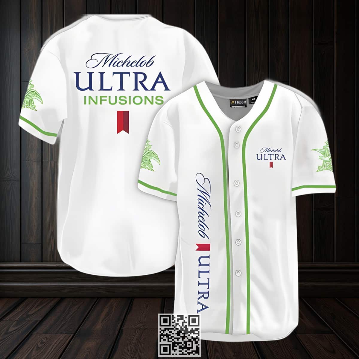 Michelob ULTRA Beer Baseball Jersey Infusions Lime & Prickly Pear Cactus Michelob ULTRA Beer Baseball Jersey Infusions Lime & Prickly Pear Cactus