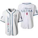White Michelob ULTRA Baseball Jersey Gift For Family White Michelob ULTRA Baseball Jersey Gift For Family