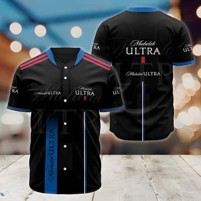 Black Michelob ULTRA Baseball Jersey Gift For Husband