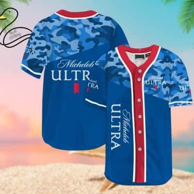 Classic Camouflage Michelob ULTRA Baseball Jersey Gift For Dad