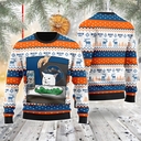 Funny Smudge The Cat Loves Busch Latte Ugly Christmas Sweater Gift For Beer Lovers