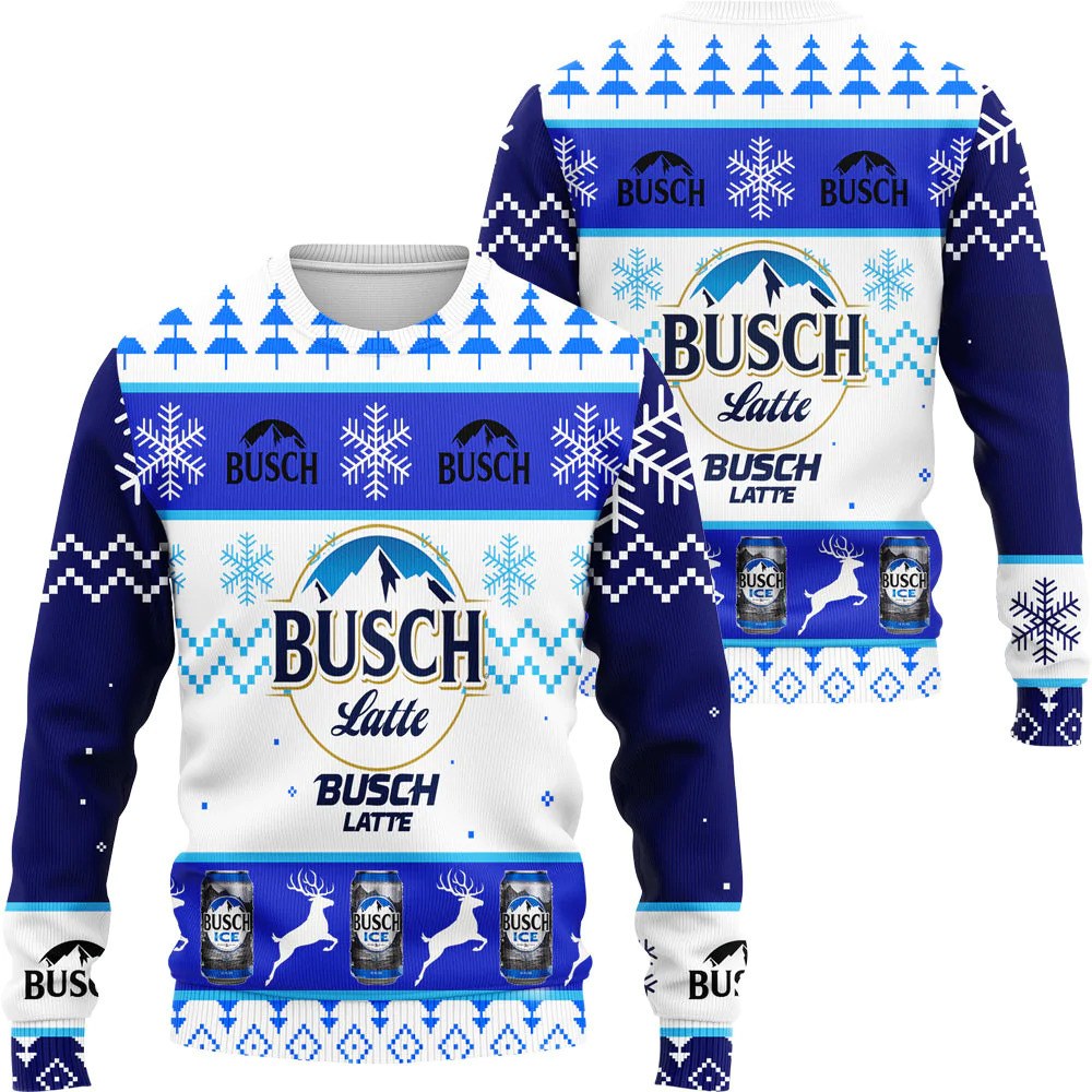 Busch Latte Beer Ugly Christmas Sweater Xmas Gift For Best Friends