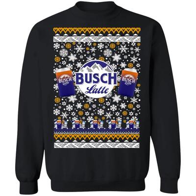 Busch Latte Beer Ugly Christmas Sweater Gift For Daughter From Mom Busch Latte Beer Ugly Christmas Sweater Gift For Daughter From Mom