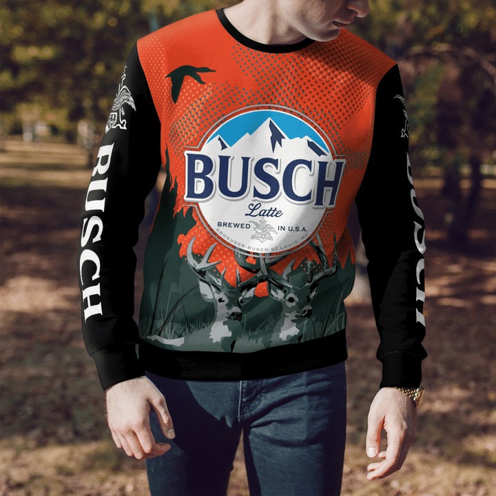 Busch Latte Ugly Christmas Sweater Gift For Husband