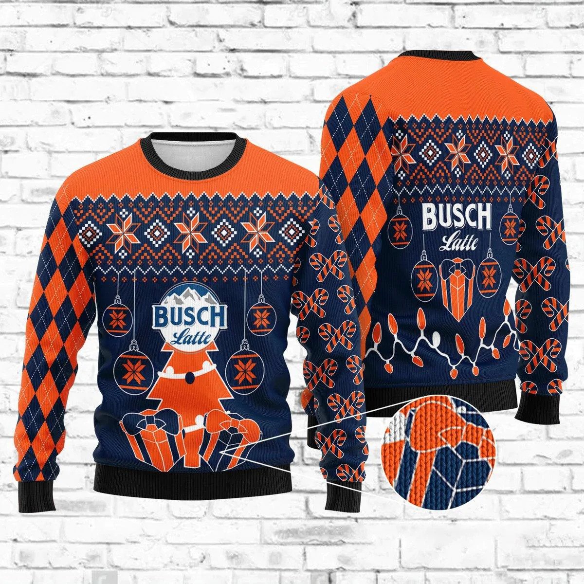 Busch Latte Beer Ugly Christmas Sweater Gift For Son From Mom