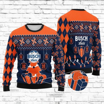 Busch Latte Beer Ugly Christmas Sweater Gift For Son From Mom Busch Latte Beer Ugly Christmas Sweater Gift For Son From Mom