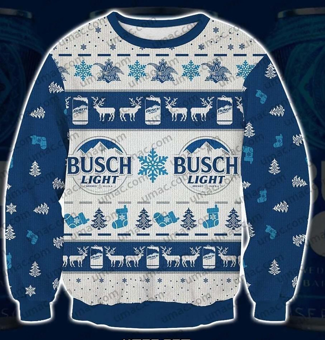 Classic Busch Light Beer Ugly Christmas Sweater Gift For Best Friends