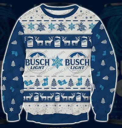 Classic Busch Light Beer Ugly Christmas Sweater Gift For Best Friends