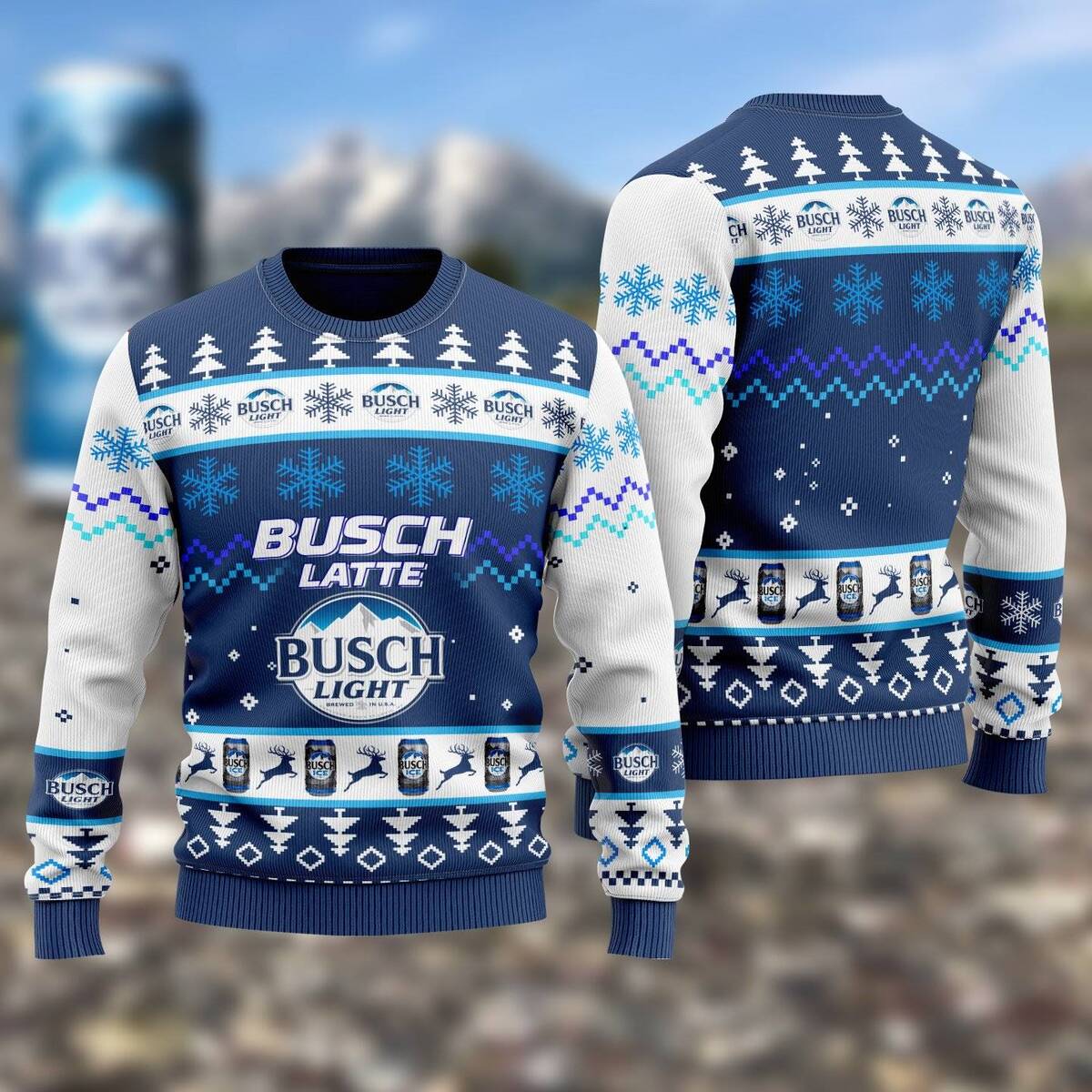 Busch Latte Busch Light Ugly Christmas Sweater Christmas Lovers Gift