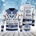 Busch Light Beer Ugly Christmas Sweater In My Veins Jesus In My Heart Busch Light Beer Ugly Christmas Sweater In My Veins Jesus In My Heart