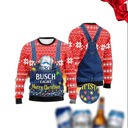 Merry Christmas Busch Light Ugly Christmas Sweater Gift For Beer Drinkers Merry Christmas Busch Light Ugly Christmas Sweater Gift For Beer Drinkers