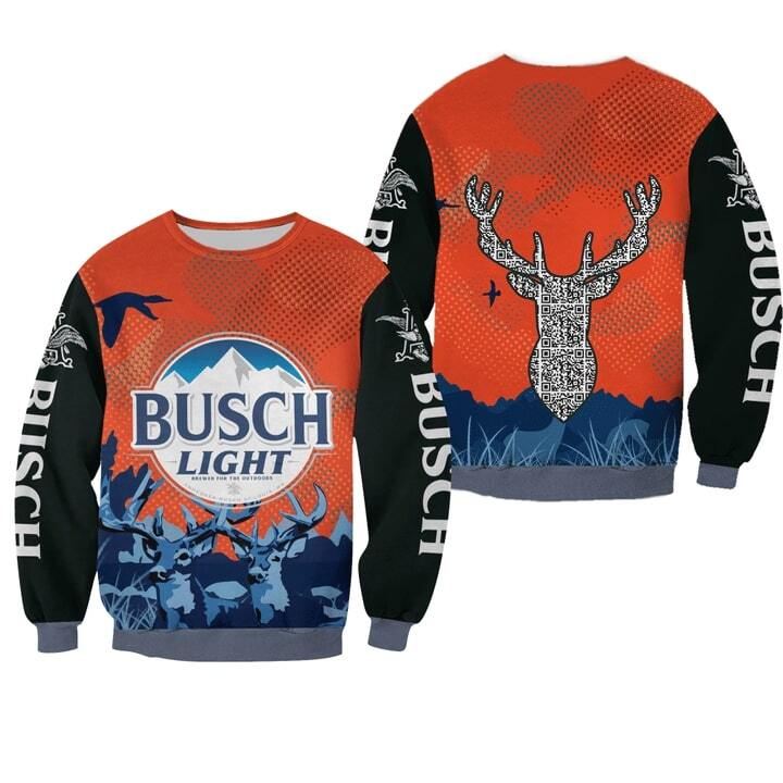 Busch Light Deer Ugly Christmas Sweater Cool Christmas Gift