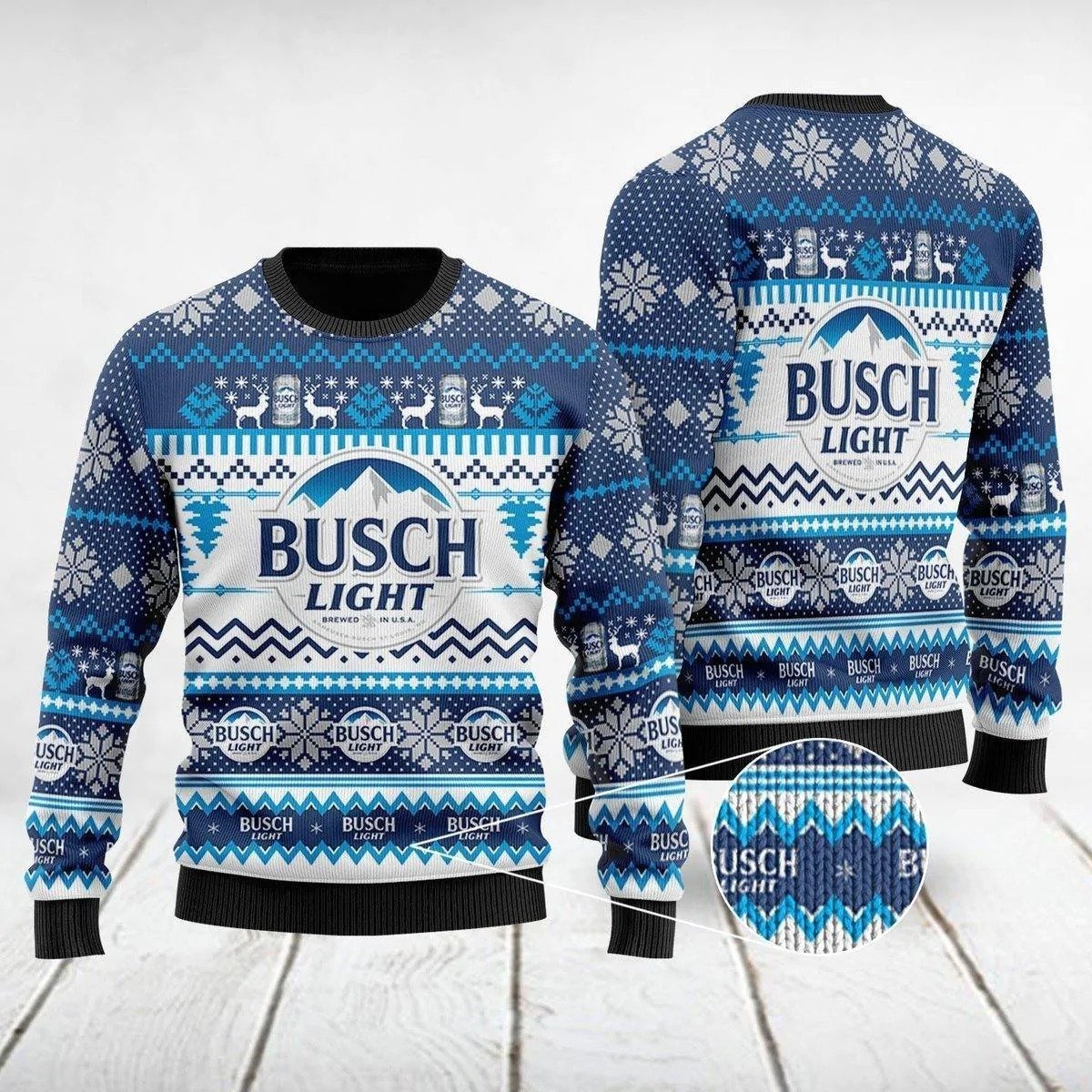 Busch Light Beer Ugly Christmas Sweater Gift For Daughter From Mom