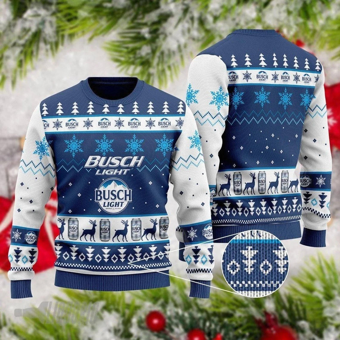 Busch Light Ugly Christmas Sweater Unique Beer Gift For Best Friends