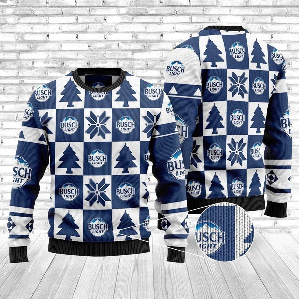 Pine Busch Light Ugly Christmas Sweater Gift For Dad