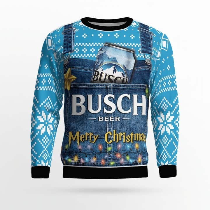 Busch Beer _ Design Merry Christmas Gift For Him Ugly Christmas Sweater