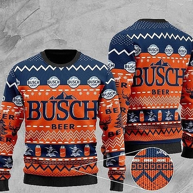 Busch Beer Ugly Christmas Sweater Great Gift For Him