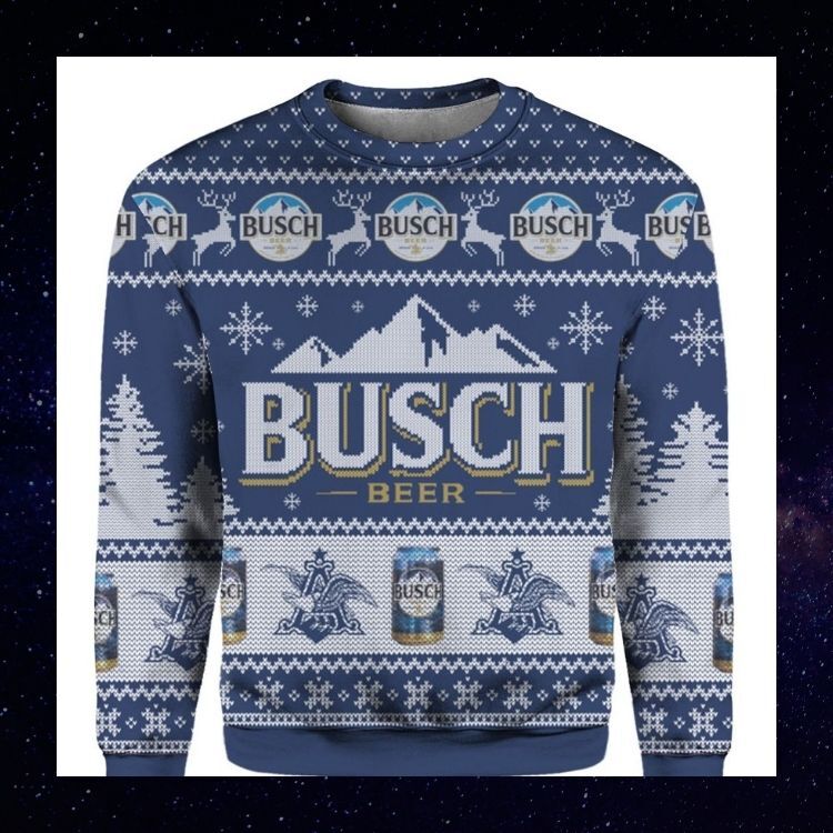 Retro Busch Beer Ugly Christmas Sweater Gift For Daughter From Mom