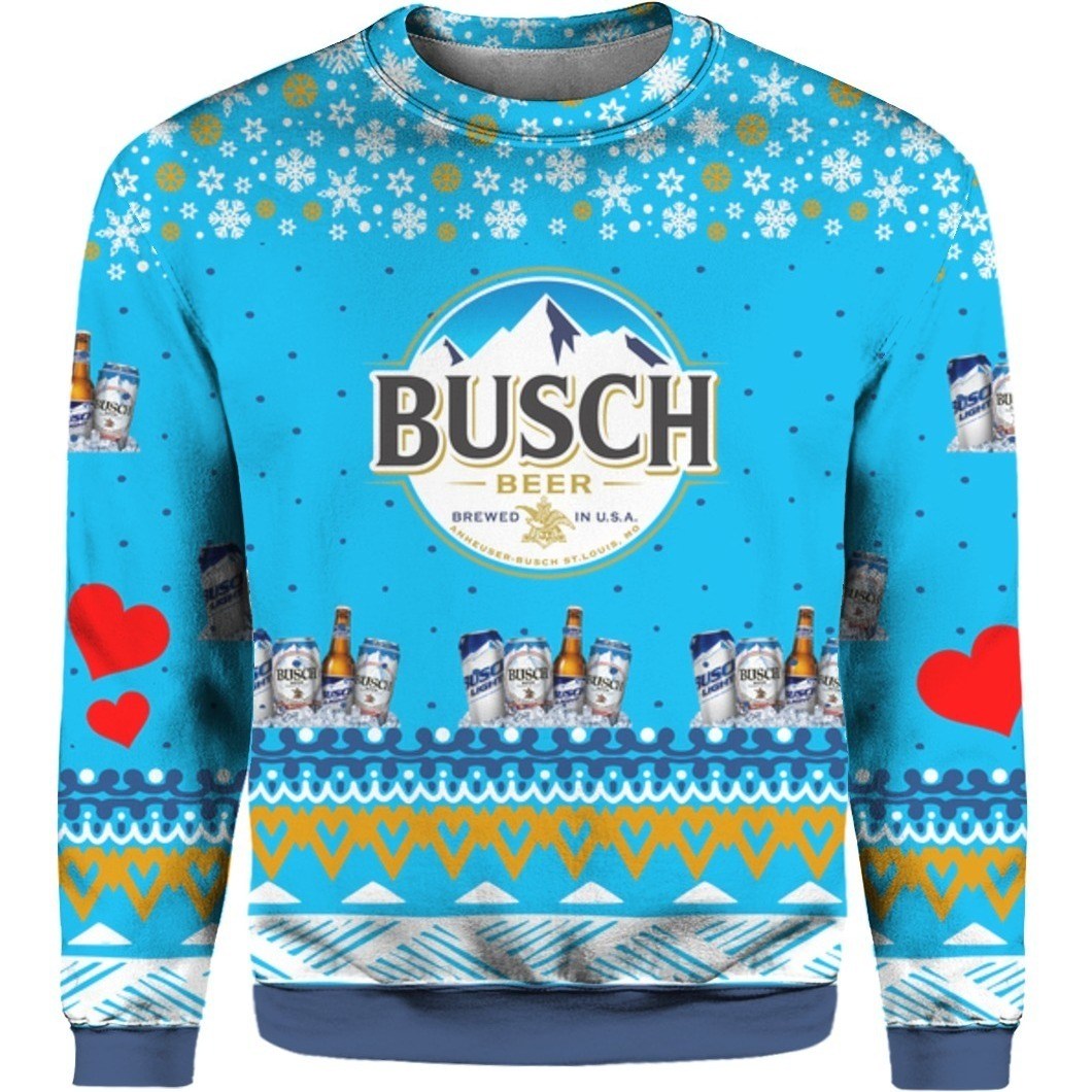 Beer Busch Beer Ugly Christmas Sweater Gift For Best Friends