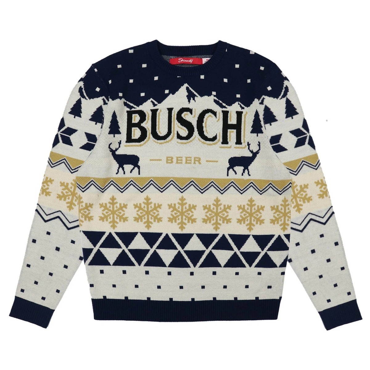 Vintage Busch Beer Ugly Christmas Sweater Gift For Son From Father